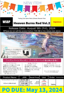 Weiss Schwarz JP Heaven Burns Red Preorders